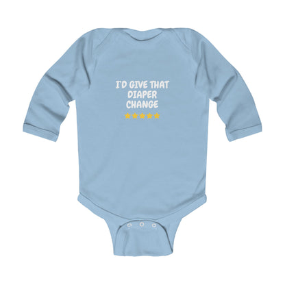 5 Star Diaper Change Infant Long Sleeve Bodysuit
