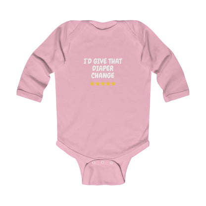 5 Star Diaper Change Infant Long Sleeve Bodysuit