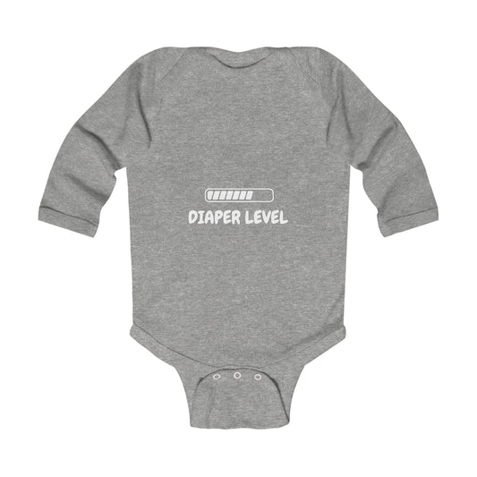 Diaper Level Baby Long Sleeve One-piece