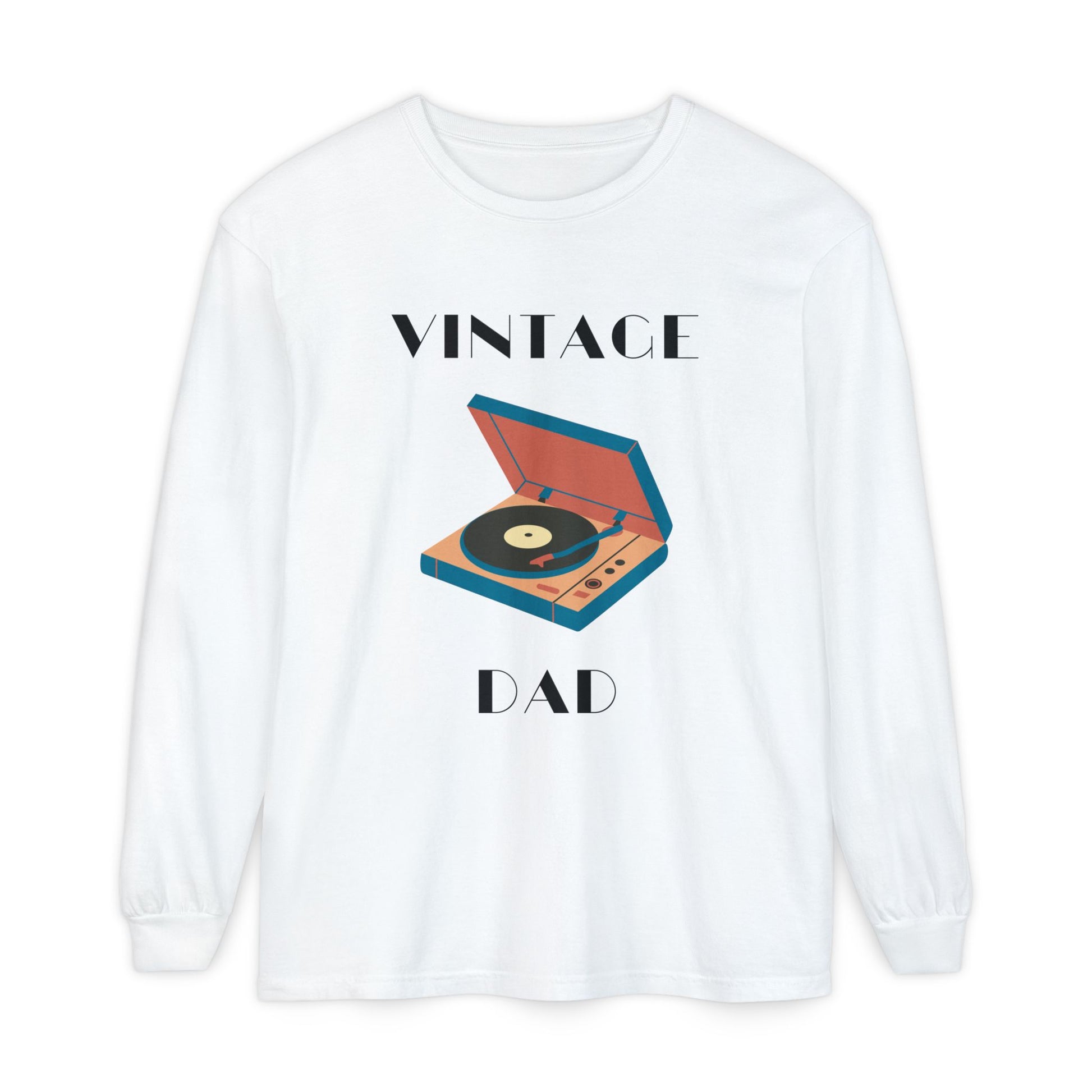 Vintage Dad Long Sleeve Tee White Long-sleeve