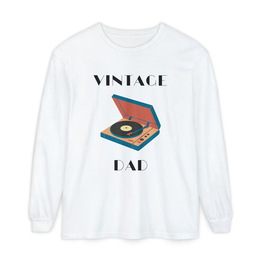 Vintage Dad Long Sleeve Tee White Long-sleeve