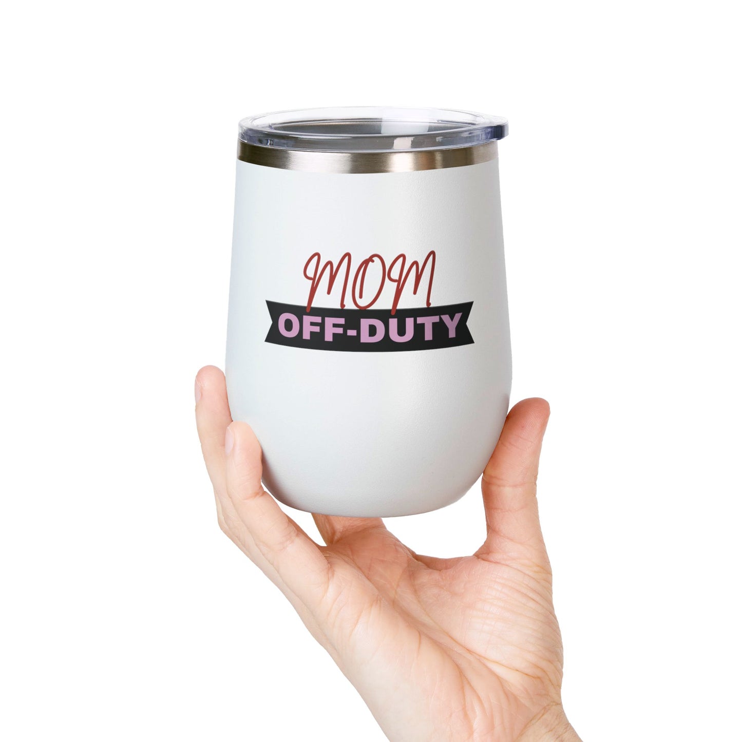 Mom Off Duty Wine Tumbler, 12oz