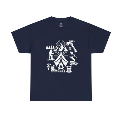 High Contrast Camping Scene Tee