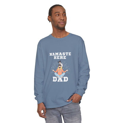 Namaste Here Dad Long Sleeve Tee Berry Long-sleeve