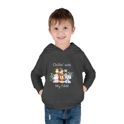Chillin with My Fam Toddler Fleece Hoodie